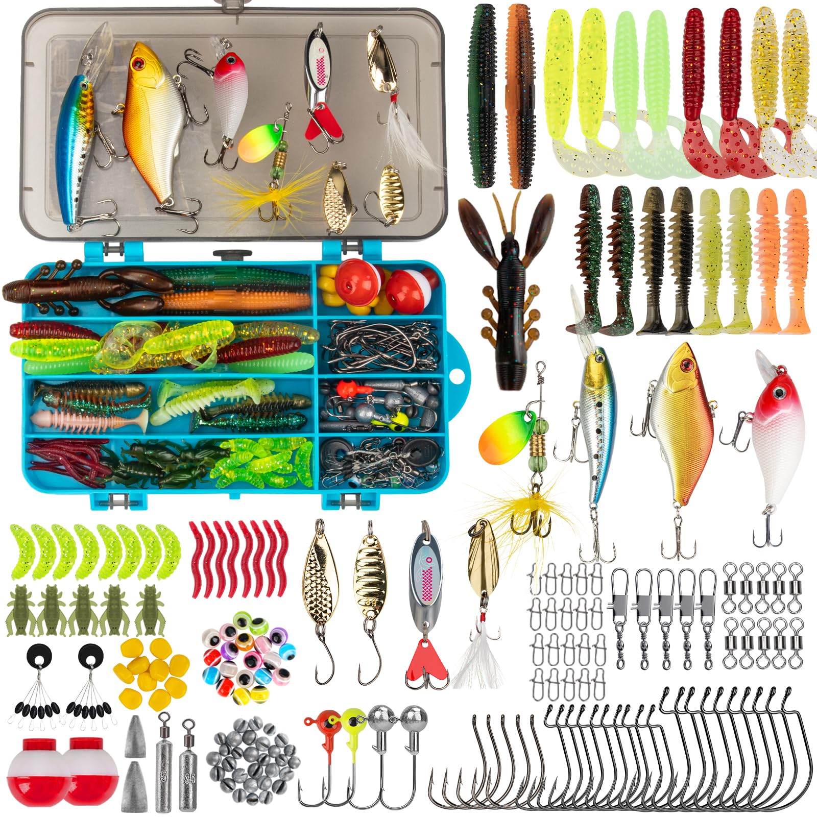 Amazon.com: THKFISH Fishing Lures Accessories Kit, 153pcs Tackle